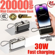 3C Powerbank 20000mAh Powerbank Fast charging Mini PowerBank Digital Display for iPhone Android 30W 