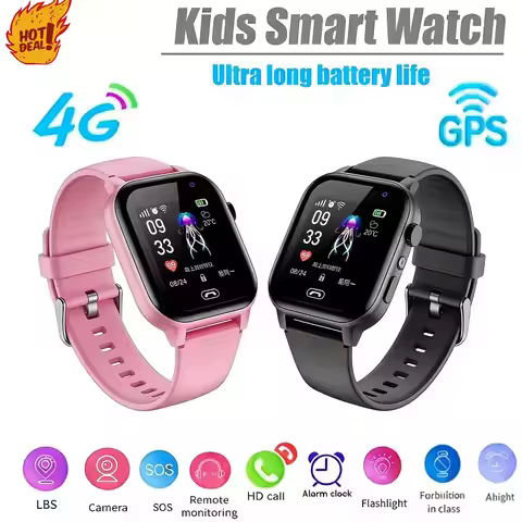 Kids 2G Smart Watch WIFI SOS GPS Location Video Call Sim Card Camera With Light Touch-screen Waterpr