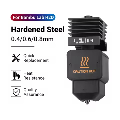 Bambu Lab A1/A1 Mini /H2D/H2S/P2S Hotend Kit Fast Speed Hot End Assembly 0.4/0.6/0.8mm Hardened stee