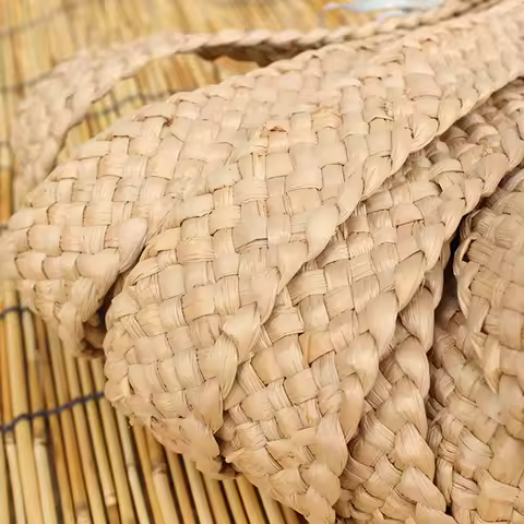 2M/4.5M 7 Strand Straw Material Weaving Braid Materials 3.5-4CM Hat Bags DIY Natural Handmade Home d