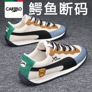 AT/👟Cartelo Crocodile Men's Shoes2023New Autumn Breathable Argan Soft Bottom Skateboard Shoes Platform Sports Casual Lea
