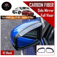 🔥SG SELLER🔥 Honda Jazz/Fit GK GK3 GK5 Shuttle Side Mirror Visor Carbon Fiber Design Anti Sun Glare Rain Accessories