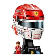 Ferrari F1 Leclerc Racing Helmet Building Blocks 43014 Collectible Model With Base & Minifigure Gift