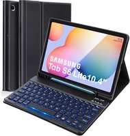 Magnetic Backlit Keyboard Case for Samsung Galaxy Tab S6 Lite 10.4 Inch 2024/2022/2020 with S Pen Ho