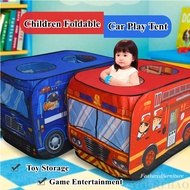 Children's Folding Tent Kids Police Car Foldable Tent Play House Indoor Toy Princess Cabin