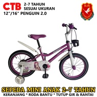 Evergreen Penguin CTB Children's Bike 2-4 Years 12 Inch Step Through Frame City Bike