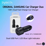 ORIGINAL SAMSUNG Dual Fast Charge CAR CHARGER | Car Charger Duo | 15W Dual USB Port | Model : EP-L11