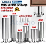 6cm, 8cm, 10cm,12cm,15cm Stainless Steel Sofa Legs With Screws Metal Furniture Legs Cabinet Feet