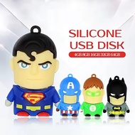 Cartoon Superhero USB Flash Drive – Avengers Silicone USB Drive (8–128GB)
