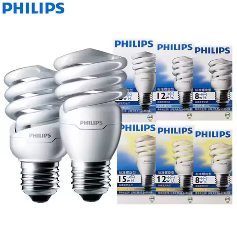 Philips Tornado 8W 12W 15W Compact Fluorescent Spiral Bulb Energy Saving Bulbs E27 2700K 6500K Twist