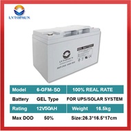 ถูกที่สุด LVTOPSUN แบตเตอรี่โซล่าเซลล์ แบตเตอรี่แห้ง 50Ah 55ah 100Ah 150Ah 200Ah 12v Deep Cycle Gel 