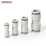 PU PG white Pneumatic Quick Connector PU Pipe Air Hose 4mm 6mm 8mm 10mm 12mm 14mm 16mm White Plastic