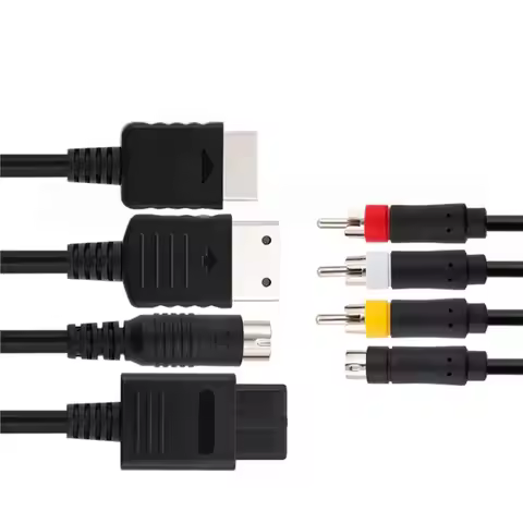 ‌Pro-Grade‌AV S-Video Cable for DC PS1 PS2 SNES SFC N64 NGC Game Console AV TV Connection Cord for G