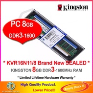 KINGSTON 8GB DDR3-1600 PC DESKTOP RAM Memory KVR16L11/8G (SEALED Box)