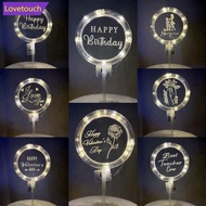 LOVETOUCH LED Cake Topper Birthday Cake Decorating Tools Valentine's Day Teachers' Day Wedding Party