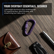 (duyongtear0) Aluminum Alloy Lo Carabiner Bule Keychain Multi Functional Hook for Climbing Bapaing O