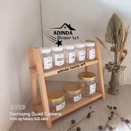 2-Tier Full Wood Kitchen Spice Rack || Multipurpose Wooden Shelf || FK.M ||