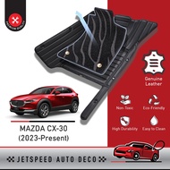 Mazda CX30 CX-30 (2023-Present) High Quality Genuine Leather Double Layer Carpet Car Floor Mat