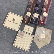 Square motif buckle scarves free box ory by azara