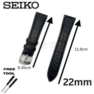 (Original) Seiko 7T86-0AC0 / SPC133P1 / 4LD4JB Leather Black 22mm