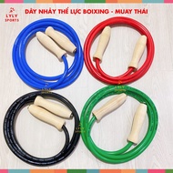 [Free lock] Muay Thai Boxing Jumping Rope for weight loss exercise, heavy rubber jumping rope with h