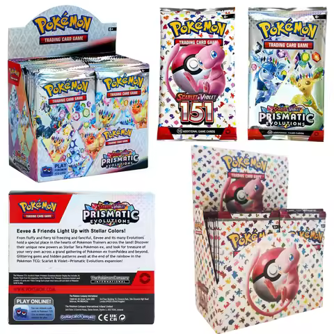 360Pcs Pokemon Card Prismatic Evolutions Scarlet Violet 151 English Booster Battle Transaction Card 