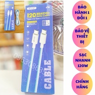 Super fast charging cable 120w typec-typec