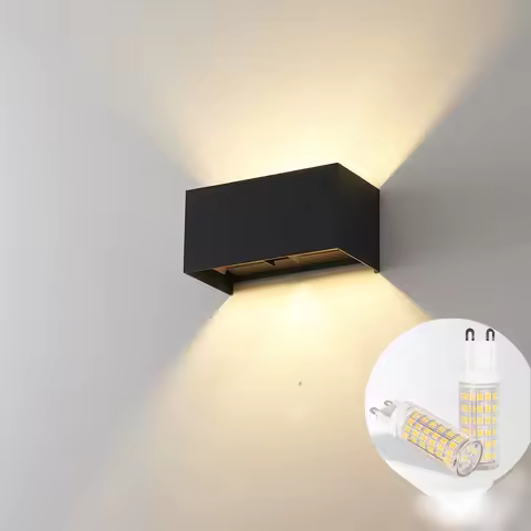 Roukeymi Led Outdoor Wall Light Waterproof G9 bulb rechangeable Led Outdoor Lighting Porch Balcony G