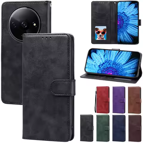 For Redmi A3 Case Leather Wallet Flip Case For Xiaomi Redmi A3 Cover RedmiA3 Fundas Coque For Xiaomi