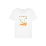 AIIZ (เอ ทู แซด) - เสื้อยืดคอกลม พิมพ์ลาย Womens Retro Resort Graphic T-Shirts