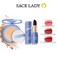 SACE LADY Oil-control Compact Powder Foundation Waterproof SACE LADY Lip Balm Lipstick Waterproof Co