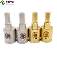 SUYO Car Audio Connector, 0GA 4GA 8GA Pure Copper Car Speaker Wire Terminal, Gold Silver Power Groun