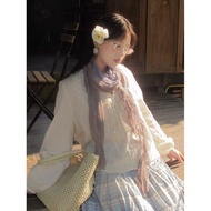 Old Alley Night Breeze Grandma Chen Gradient Silk Scarf Female Scarf Spring Summer Atmosphere Wear S