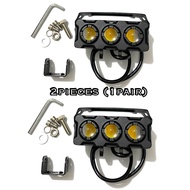 TDD 4663 TRIPLE LED BATMAN 60WATTS HEADLIGHT MINI DRIVING LIGHT DUAL COLOR (HIGH*WHITE/LOW*YELLOW/CO