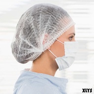 XLYS Disposable Non Woven Mop Hair Net Cap(Non Woven Stripe Cap)(100PCS X 1 BAG)