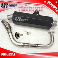 Racingknalpot Original 86 racing exhaust volumeBIG includes db killer black matte pnp all matic n-ma