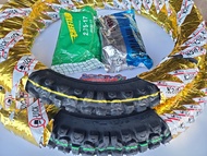 ยางนอก+ยางในลายวิบากไต่เขา 250-17275-17ยางเหนียว ปุ่มสวย ไม่หลุด ไม่แตกขhาง ใช้จนหมดลายปุ่มถี่ สำหรั