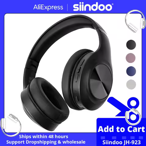 Siindoo JH-923 Wireless Headphones Over Ear,Foldable Bluetooth Headsets,3EQ Sound Modes, Hi-Res Audi