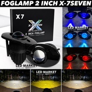 X-7SEVEN XSEVEN 2 INCH FOGLAMPX7 SEVEN PROJECTOR BILED X-7SEVEN X7 3 COLORS 2 INCH FOGLAMP ALL BRACK