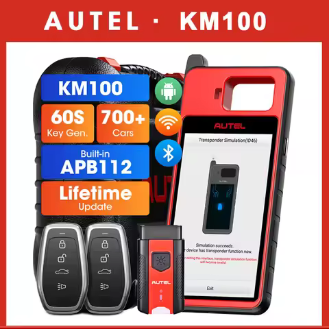 Autel MaxiIM KM100 KM100E Universal Key Generator Kit Lifetime Free Update AutoVIN All Key Lost PK I