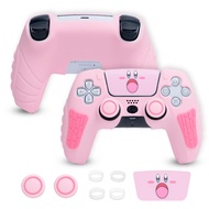 PS5 Controller Skin Pink - PS5 Controller Silicone Case with Anti-Slip Grip, Durable PS5 Controller 