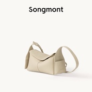Songmont กระเป๋าทรงหยดน้ำขนาดเล็กกระเป๋าสะพายไหล่สำหรับผู้หญิงหนังแท้ลายไม้