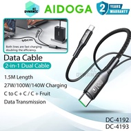AIDOGA DC-4192 2-in-1 Data Cable 140W Fast Charging Cable Type-C Cable Aidoga DC-4193 27W Kabel 100W