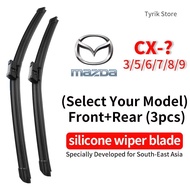Mazda CX3 CX30 CX5 CX60 CX7 CX8 CX9 CX-3 CX-30 CX-5 CX-60 CX-7 CX-8 CX-9 Wiper Blade Set (Front Rear