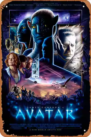Avatar Movie Series Vintage Retro Tin Sign,Movie Poster Art Classic Movie Posters Man Cave Wall Art