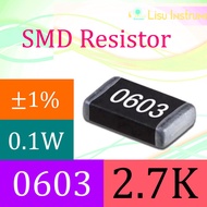 2.7K 0603 1% Thick Film Resistors SMD Chip Resistor 2701 2K7