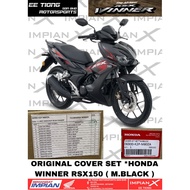 COVER SET ( MATT BLACK ) *06900-K2P-M80ZA FOR HONDA WINNER RSX150 ORIGINAL BSH HONDA SPAREPARTS LAST