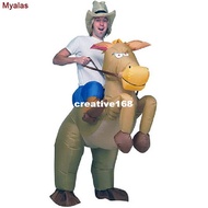Brown Cowboy Horse Outfit funny Inflatable costume Hallowe