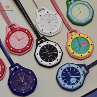 Trendy Royal Oak Style Pocket Watch Pendant Keychain - Boys Gift Accessory