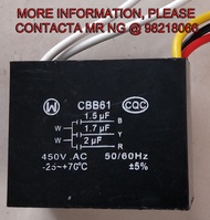 Fan Capacitor / 1.5UF+1.7UF+2UF / CBB61 / 5 wires / Universal / Ceiling Fan Capacitor